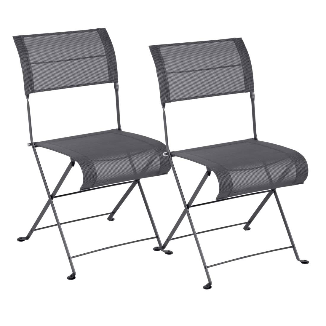 Fermob Klappstuhl Dune Premium - Anthrazit Stereo - Ausstellungsstück - 2er-Set
