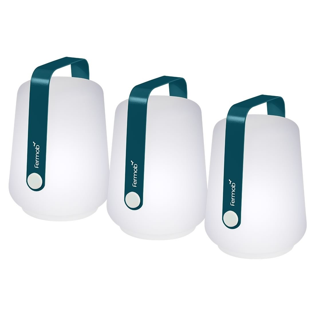 Fermob Lampe Balad, Mobil, H: 12 cm, 3er-Set - Acapulcoblau