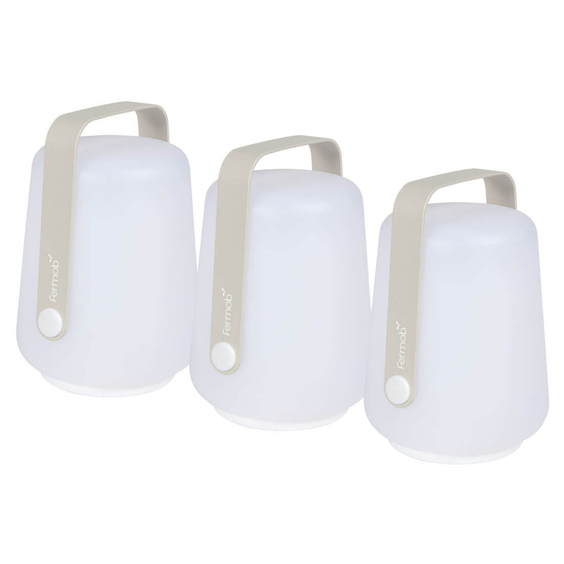 Fermob Lampe Balad, Mobil, H: 12 cm, 3er-Set - Lehmgrau