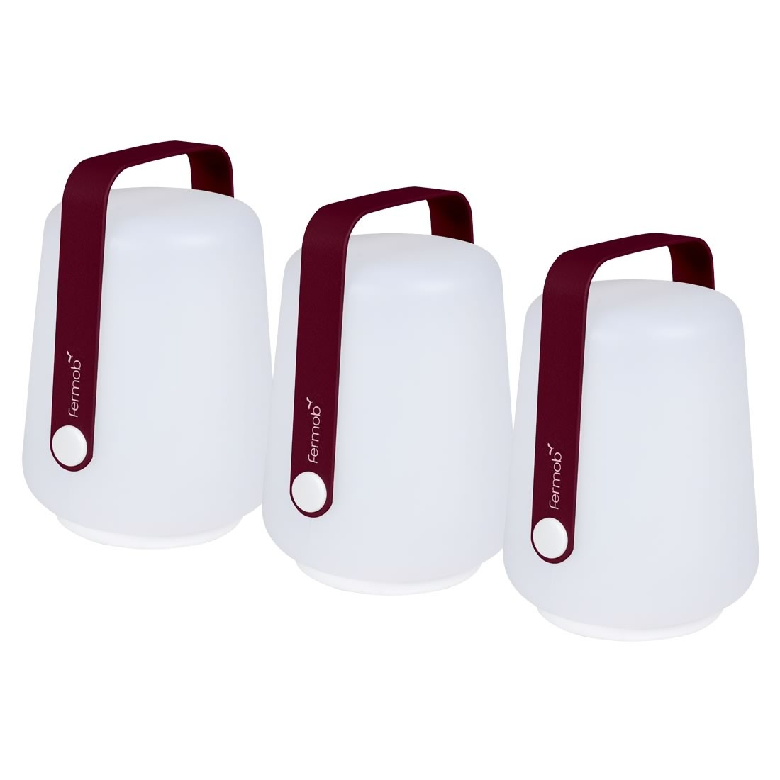 Fermob Lampe Balad, Mobil, H: 12 cm, 3er-Set - Schwarzkirsche
