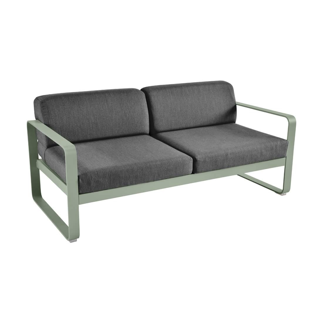 Fermob Sofa Bellevie, 2-Sitzer, Kaktus - Graphitgrau
