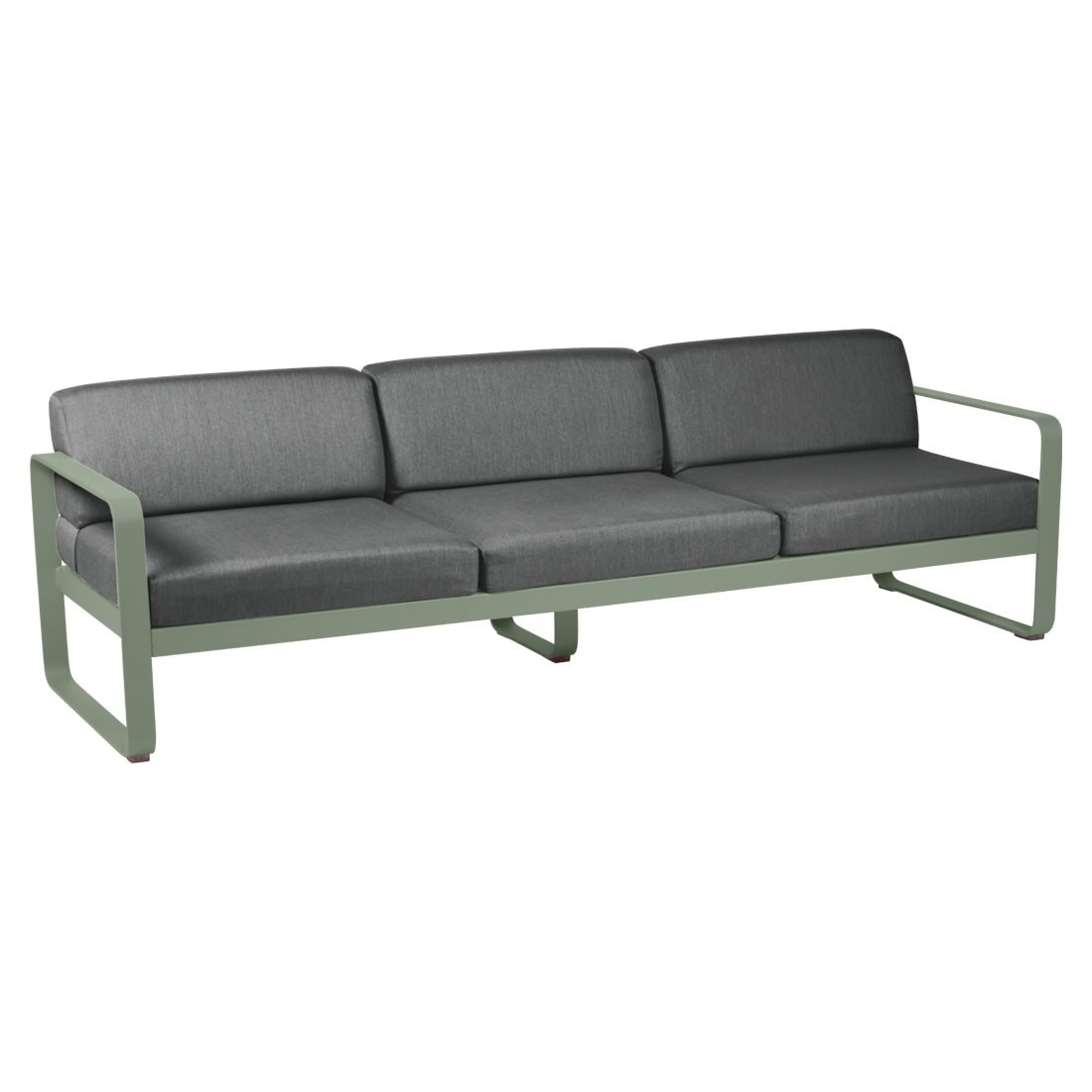 Fermob Sofa Bellevie, 3-Sitzer, Kaktus - Graphitgrau