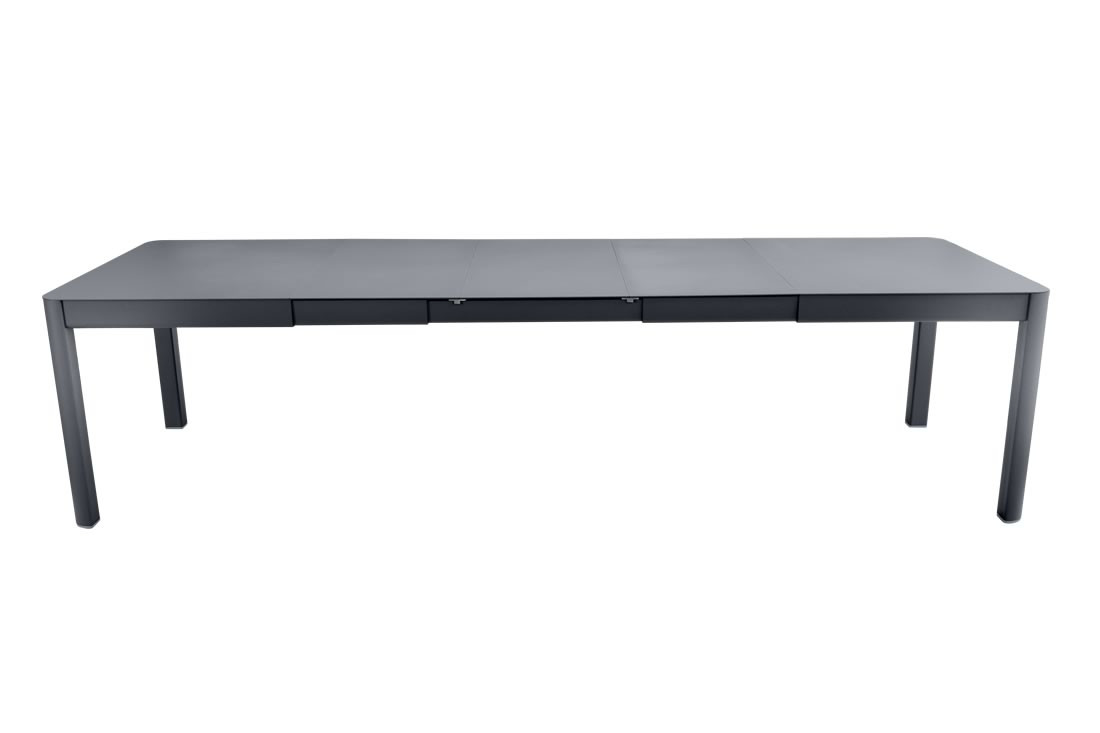 Fermob Tisch Ribambelle, mit 3 Einlegeplatten, 149 / 299 cm x 100 cm - Anthrazit