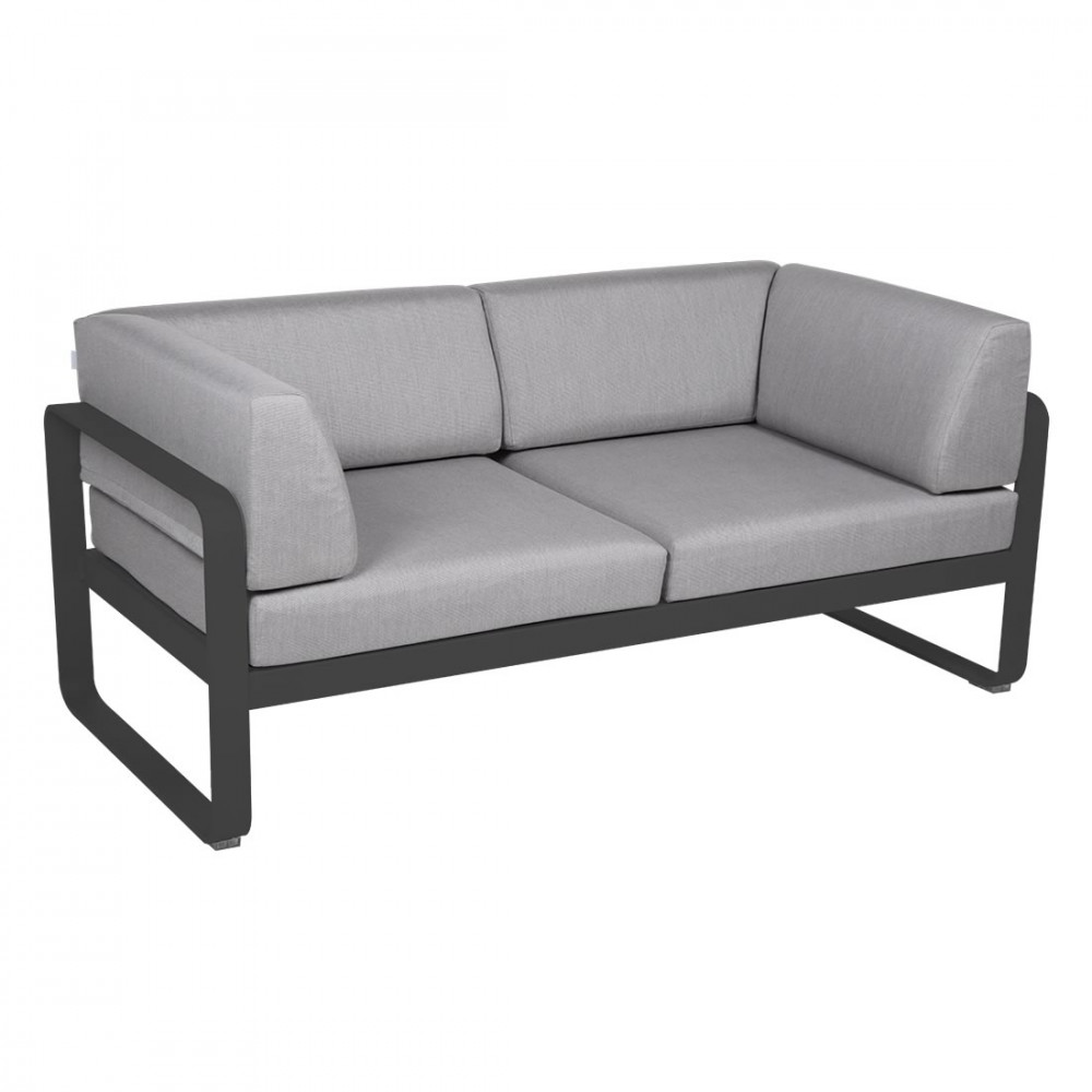 Fermob Club-Sofa Bellevie, 2-Sitzer, Anthrazit - Flanellgrau