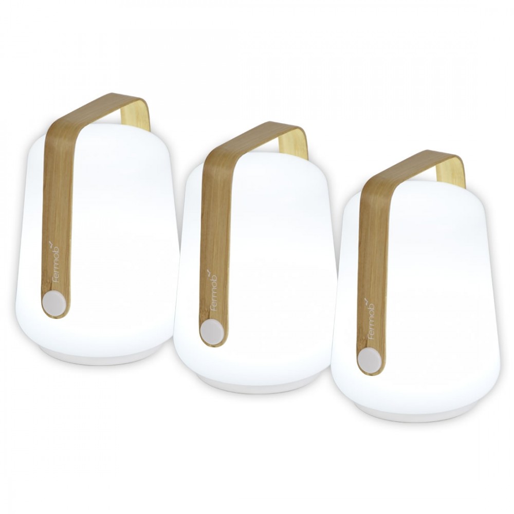 Fermob Lampe Balad Bamboo, H: 12 cm, 3er-Set