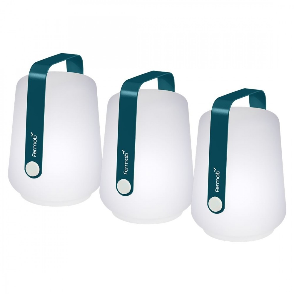 Fermob Lampe Balad, Mobil, H: 12 cm, 3er-Set - Acapulcoblau