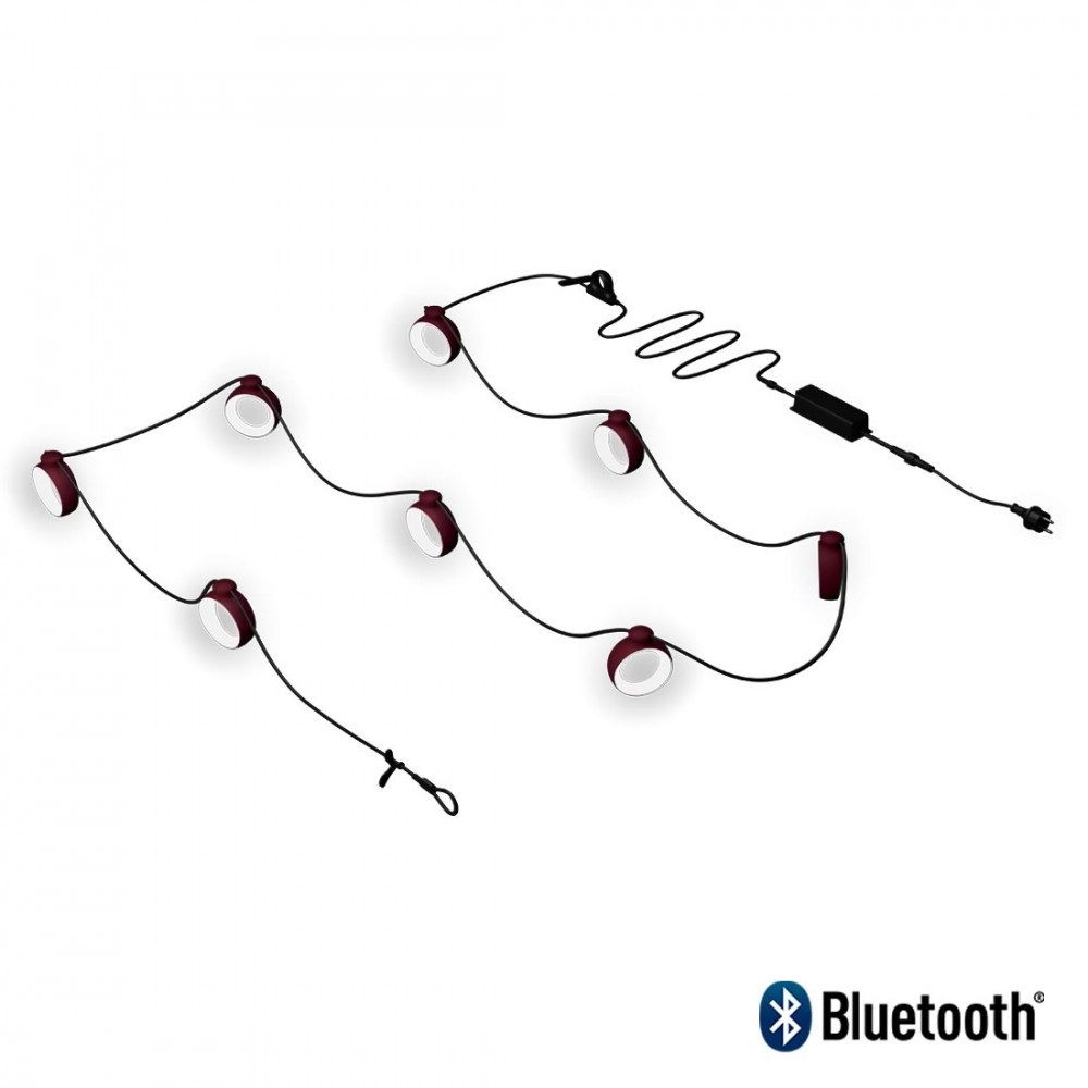 Fermob Girlande Hoop, Länge 1200 cm - Schwarzkirsche