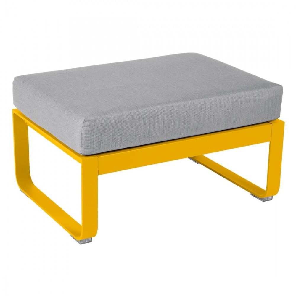 Fermob Polsterhocker Bellevie, 1-Sitzer, Honig - Flanellgrau