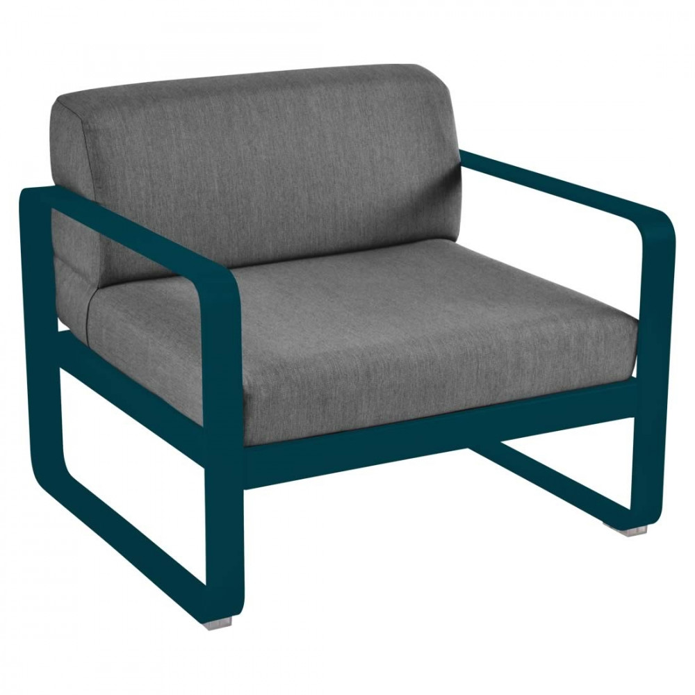 Fermob Sessel Bellevie, Acapulcoblau - Graphitgrau