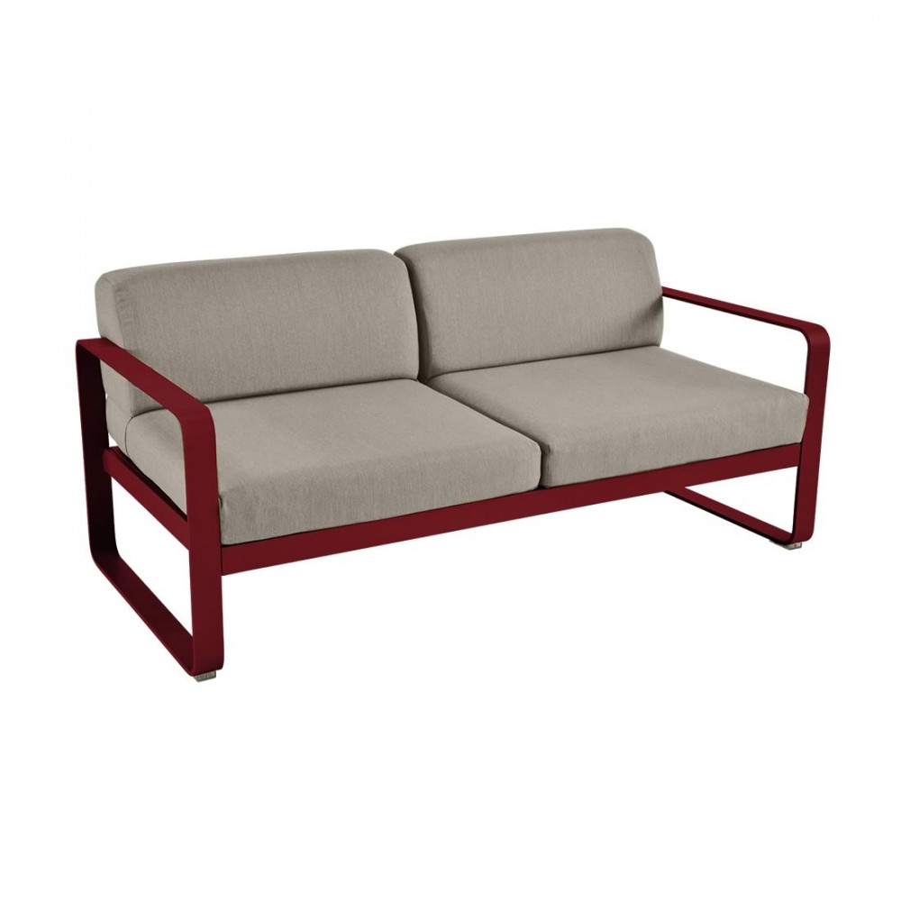 Fermob Sofa Bellevie, 2-Sitzer, Chili - Taupe Grau