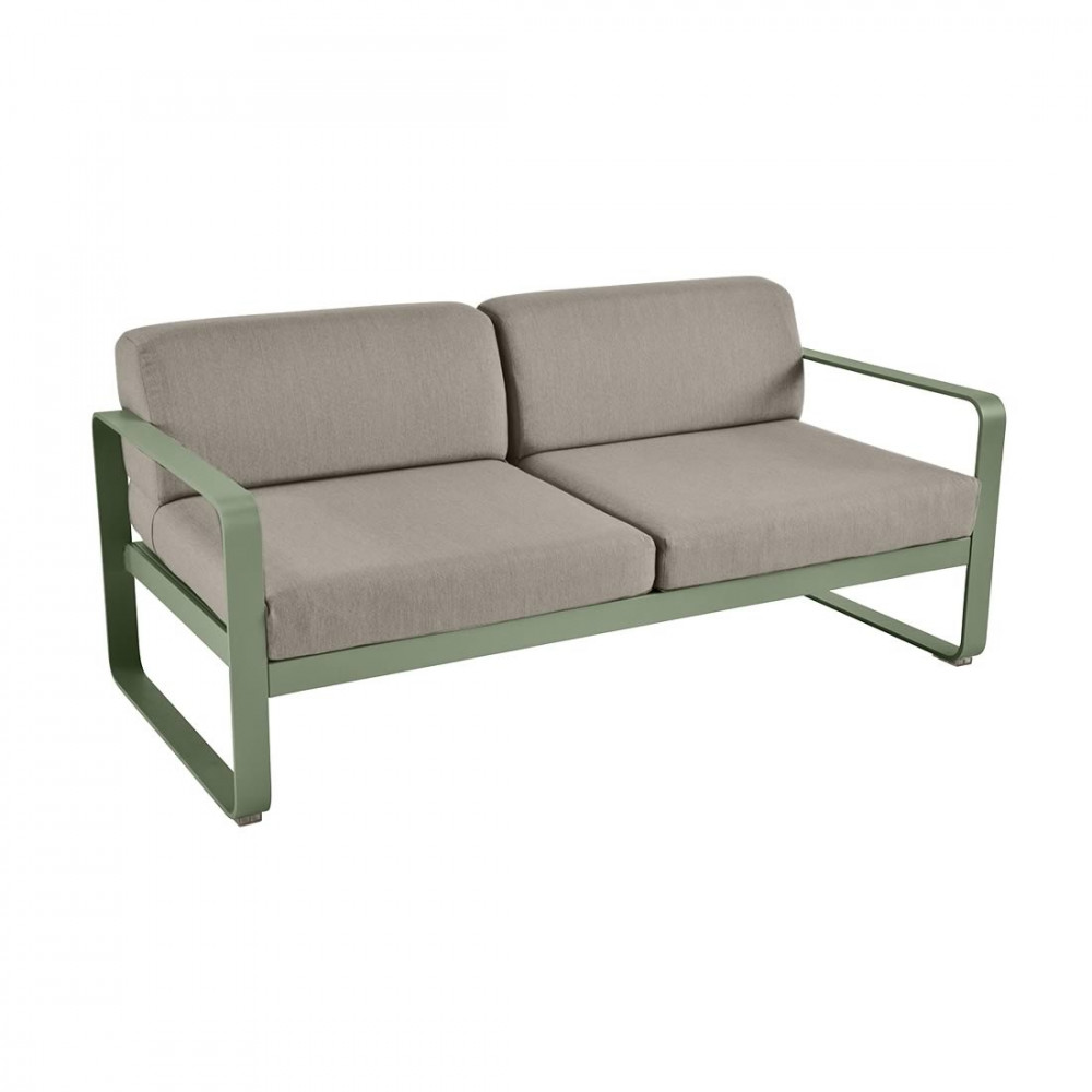 Fermob Sofa Bellevie, 2-Sitzer, Kaktus - Taupe Grau