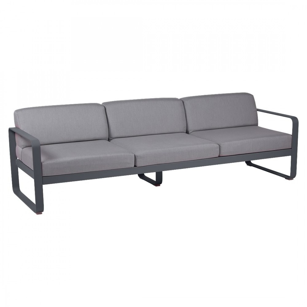 Fermob Sofa Bellevie, 3-Sitzer, Anthrazit - Flanellgrau