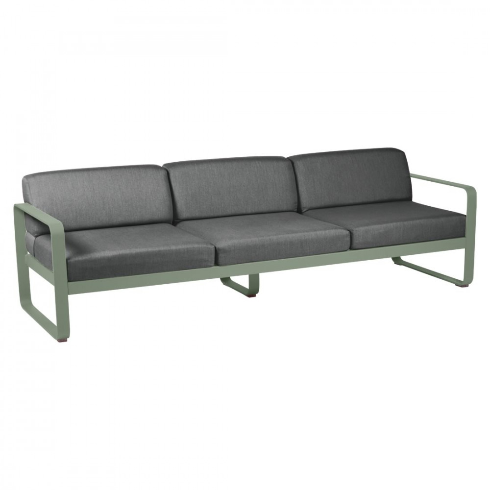 Fermob Sofa Bellevie, 3-Sitzer, Kaktus - Graphitgrau