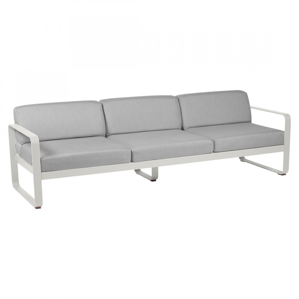 Fermob Sofa Bellevie, 3-Sitzer, Lehmgrau - Flanellgrau