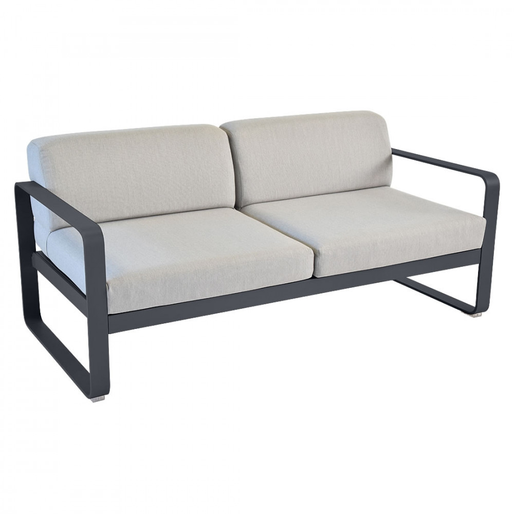 Fermob Sofa Bellevie, 2-Sitzer, Anthrazit - Flanellgrau