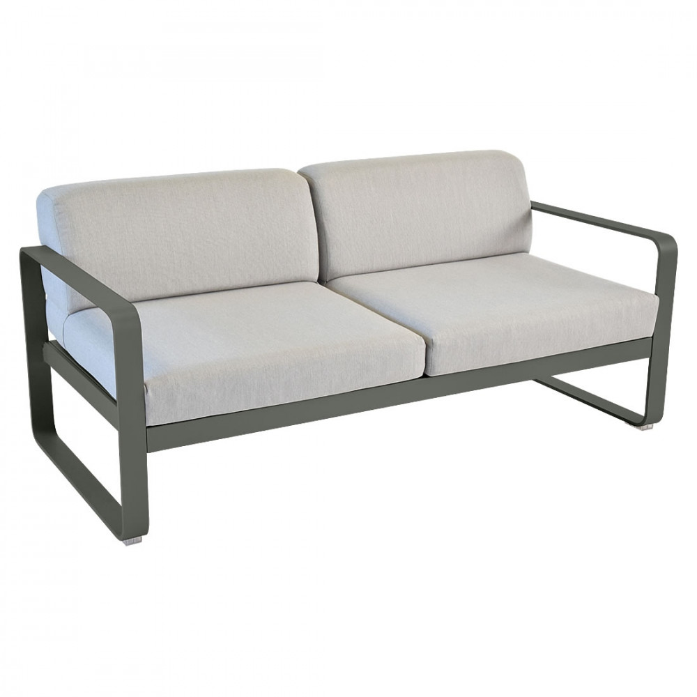 Fermob Sofa Bellevie, 2-Sitzer, Rosmarin - Flanellgrau