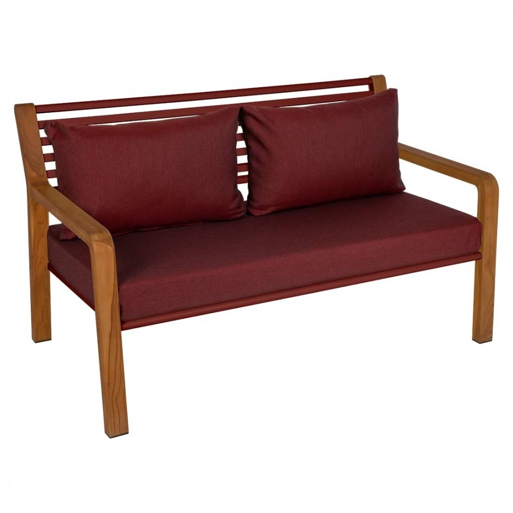 Fermob Sofa Somerset, 2-Sitzer, Teak / Alu