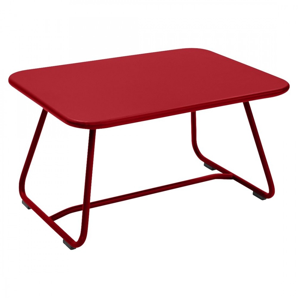Fermob niedriger Tisch Sixties, 75,5 x 55,5 cm - Mohnrot