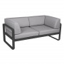 Fermob Club-Sofa Bellevie, 2-Sitzer, Anthrazit - Flanellgrau