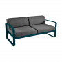 Fermob Sofa Bellevie, 2-Sitzer, Acapulcoblau - Graphitgrau