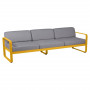 Fermob Sofa Bellevie, 3-Sitzer, Honig - Flanellgrau