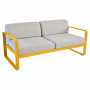 Fermob Sofa Bellevie, 2-Sitzer, Honig - Flanellgrau