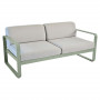 Fermob Sofa Bellevie, 2-Sitzer, Kaktus - Flanellgrau