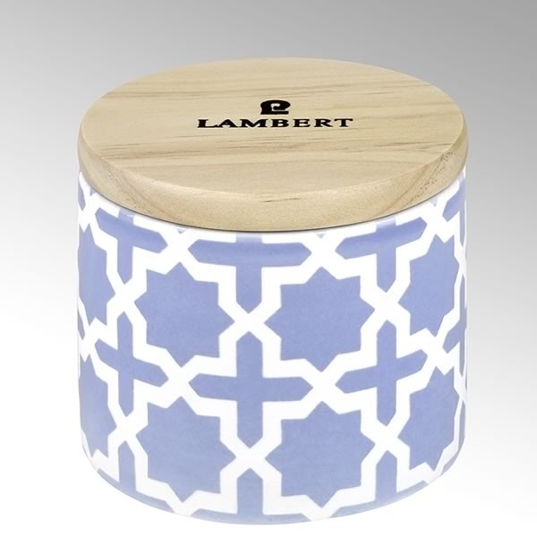 Lambert Duftkerze Ebba, Keramikgefäß mit Deckel, Lavendel