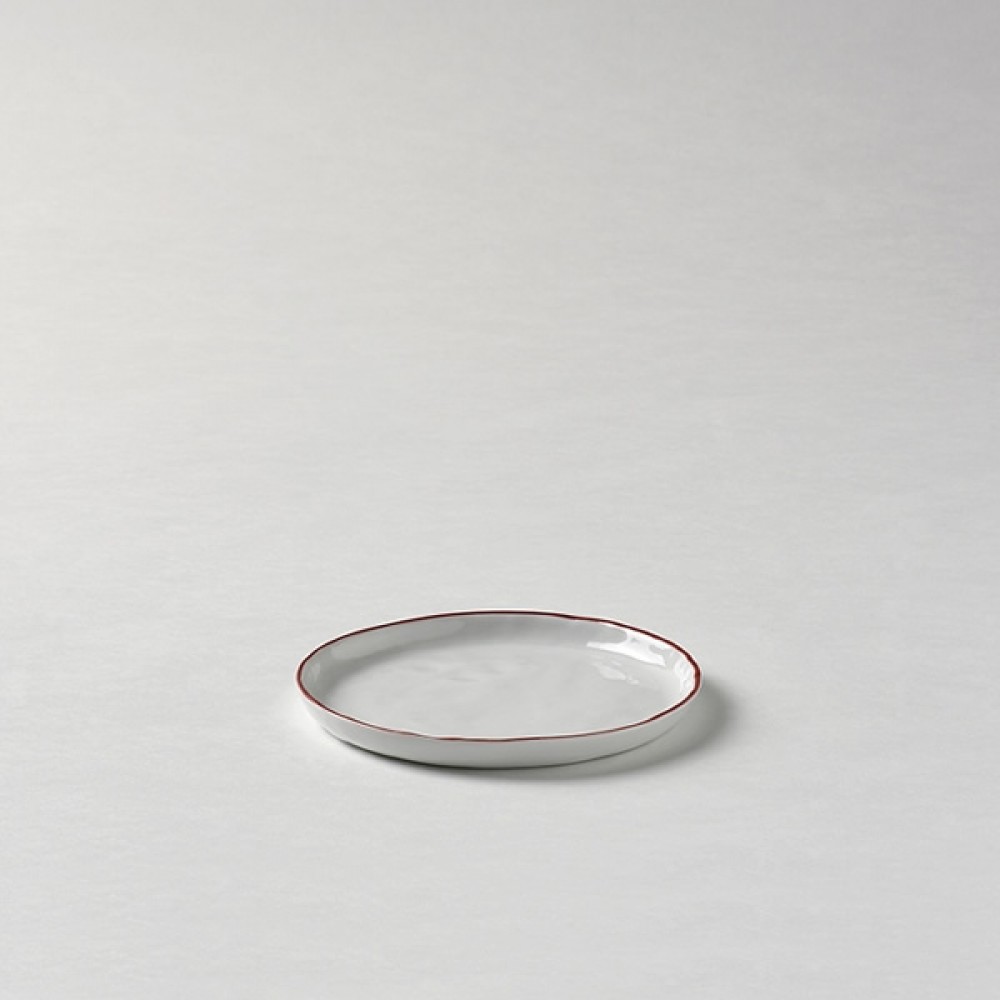 Lambert Teller / Untertasse, Porzellan Piana - Rot