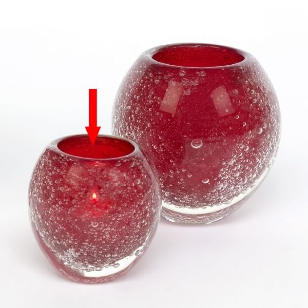 Lambert kleines Windlicht / Vase Salviato - Rot