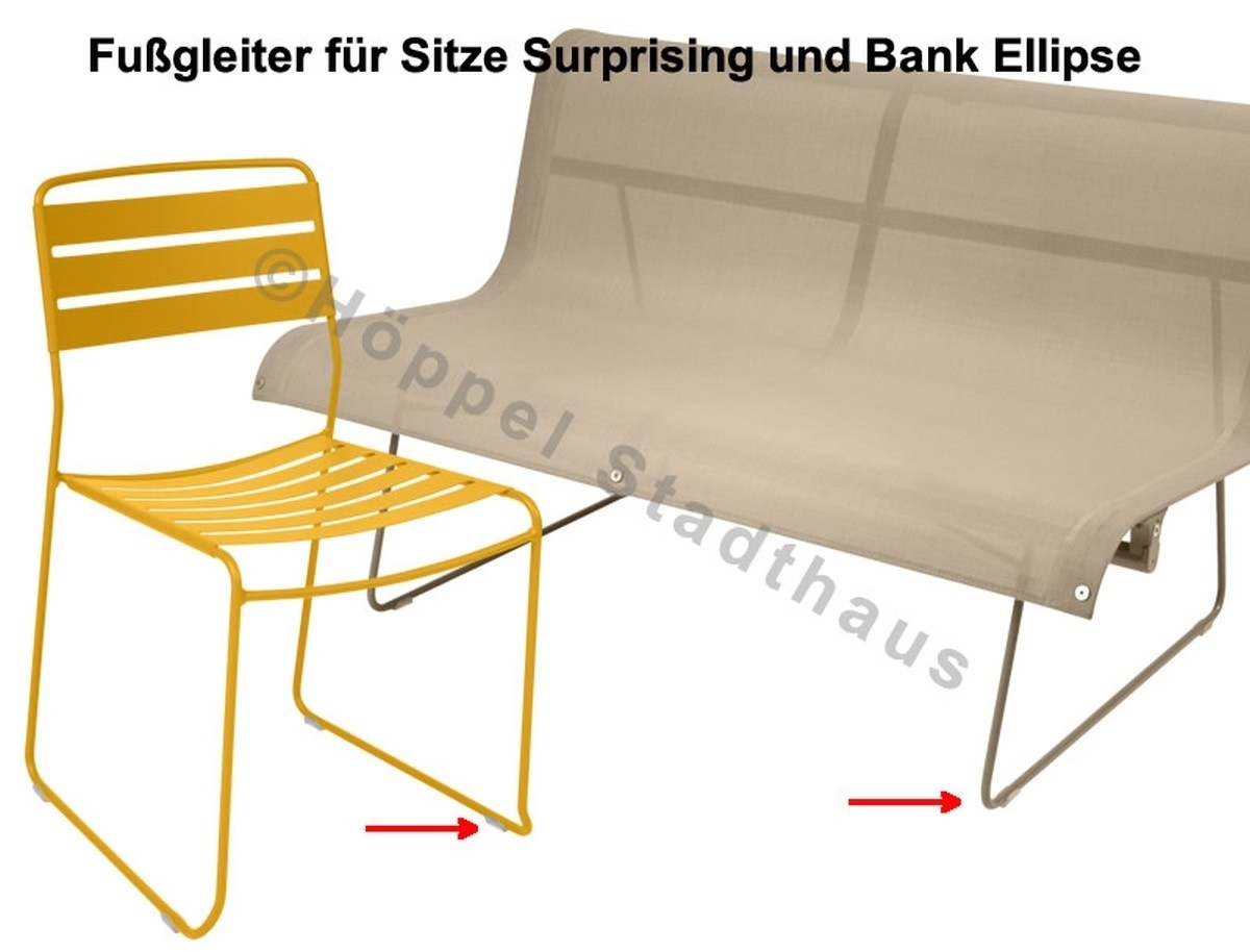 Fermob Fußgleiter für die Sitze Surprising und Bank Ellipse