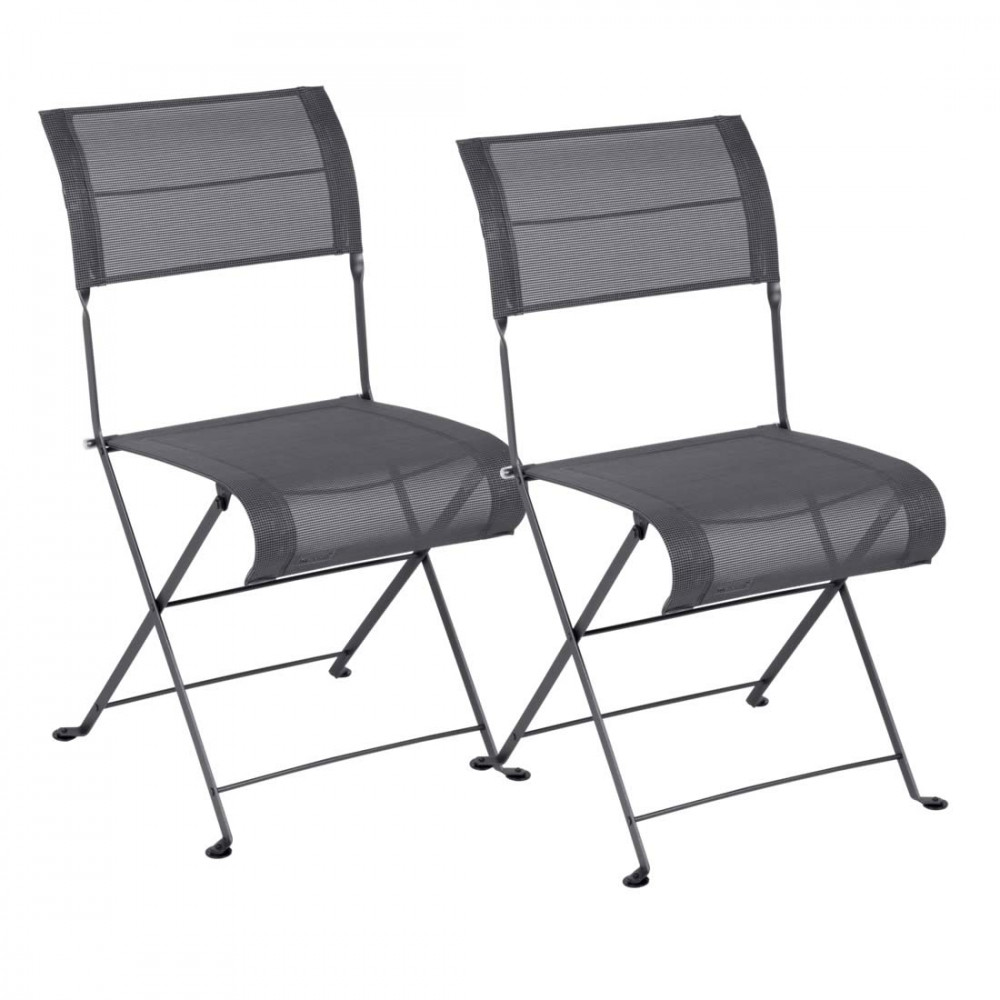 Fermob Klappstuhl Dune Premium - Anthrazit Stereo - Ausstellungsstück - 2er-Set