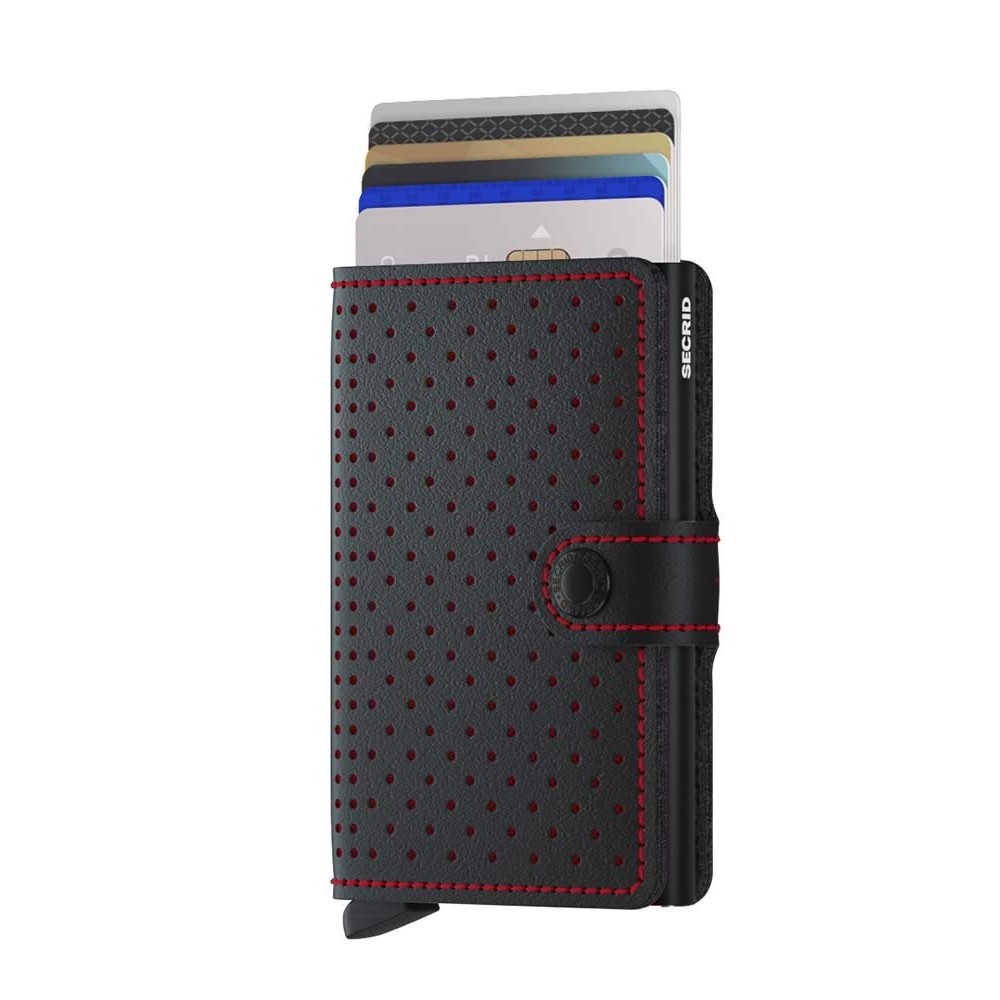 Secrid Miniwallet Perforated - Black & Red