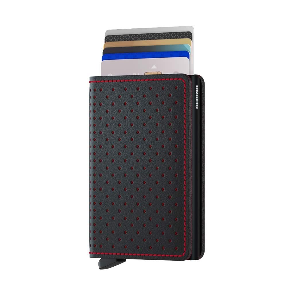 Secrid Slimwallet Perforated - Black & Red