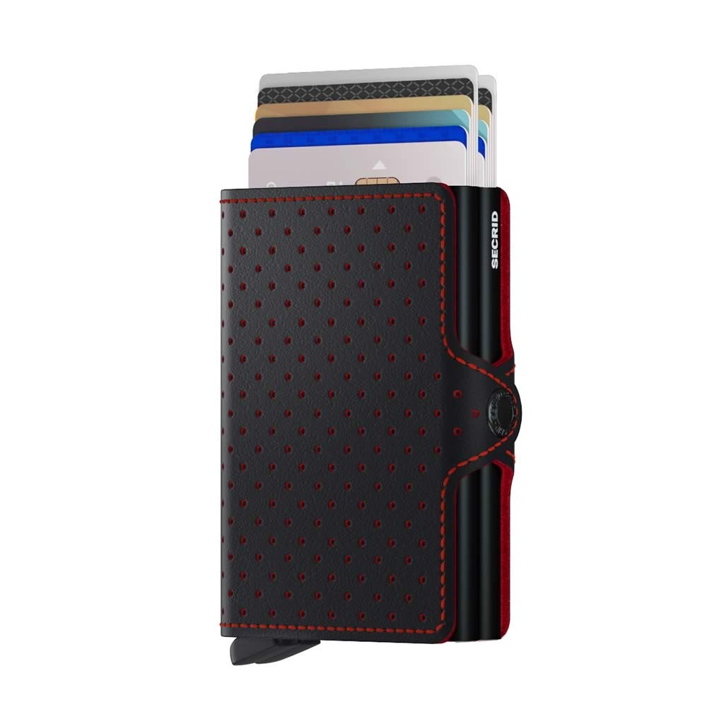 Secrid Twinwallet Perforated - Black & Red