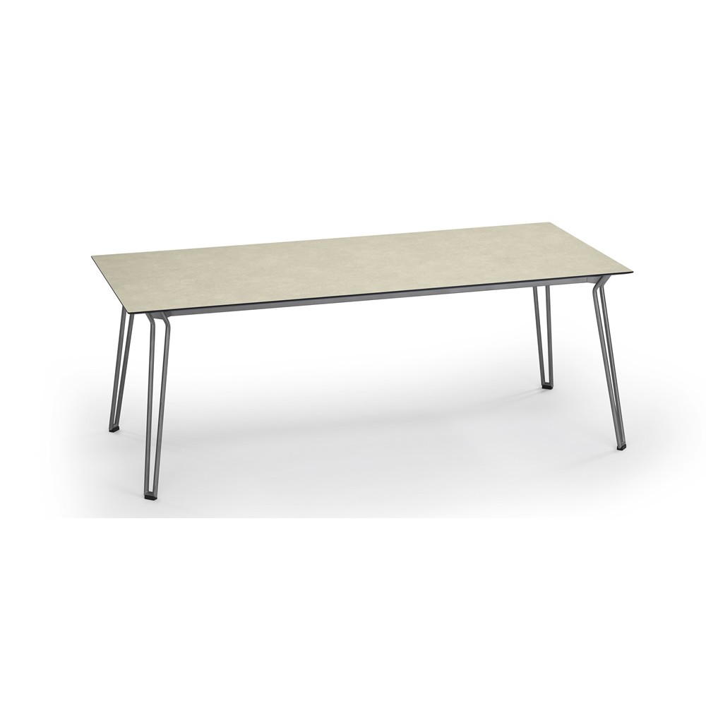 Weishäupl Tsch Slope, 200 x 90 cm, mit HPL-Tischplatte Beige