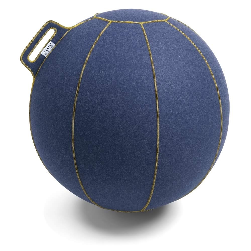 Vluv Velt Sitzball, Jeans-Meliert / Gold, 60-65 cm