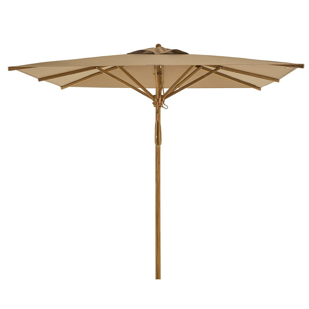 Weishäupl Teakschirm, 300 x 300 cm - Stoffbespannung ACRYLTUCH