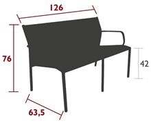 Fermob Bank Cadiz - Maße