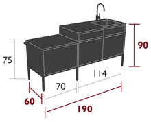 Fermob Küche Goosto - Maße