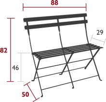 Fermob Klappbank Bistro - Maße