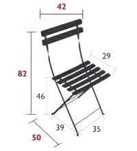 Fermob Klappstuhl Bistro Metall - Maße