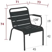 Fermob Loungesessel Luxembourg - Maße