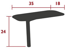 Fermob drehbares Tablett Rivage - Ma&szlig;e