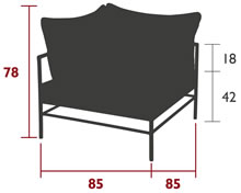 Fermob Lounge Ecksessel - Maße