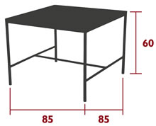 Fermob halbhoher Tisch Rivage - Maße