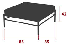 Fermob Polsterhocker - Ma&szlig;e