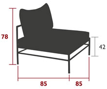 Fermob Lounge Sitzm&ouml;bel - Ma&szlig;e