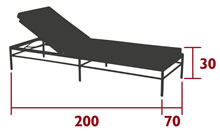 Fermob Sonnenliege Rivage - Ma&szlig;e