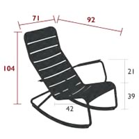 Fermob Schaukelstuhl Luxembourg - Maße